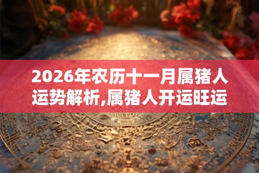 2026年农历十一月属猪人运势解析,属猪人开运旺运方法？