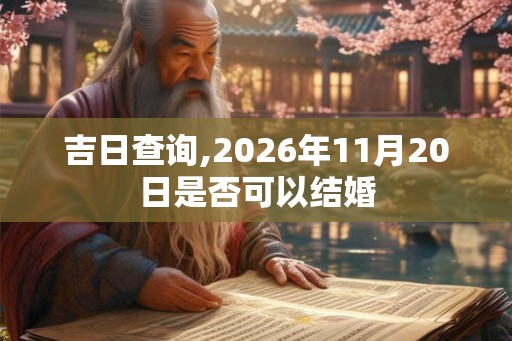吉日查询,2026年11月20日是否可以结婚 吉日查询,2026年11月20日是否可以结婚