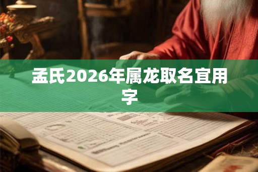 孟氏2026年属龙取名宜用字