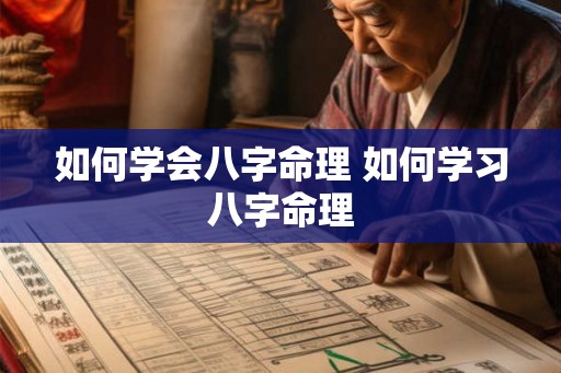 如何学会八字命理 如何学习八字命理