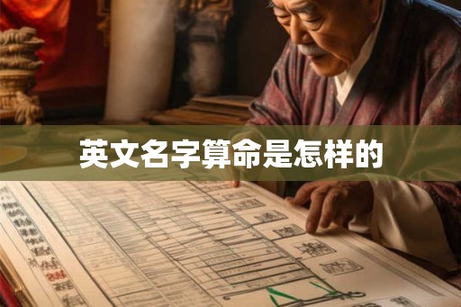 英文名字算命是怎样的