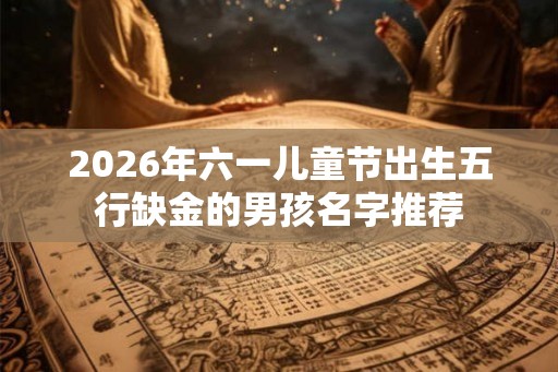 2026年六一儿童节出生五行缺金的男孩名字推荐