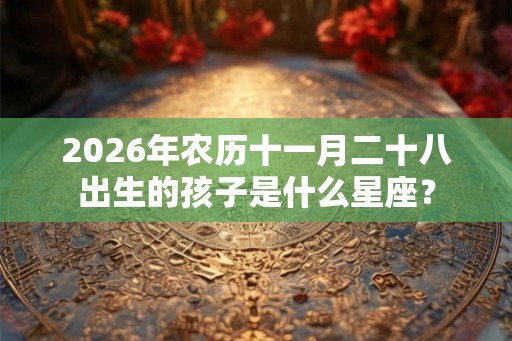 2026年农历十一月二十八出生的孩子是什么星座？