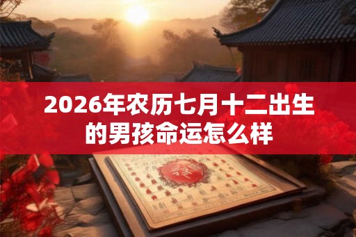 2026年农历七月十二出生的男孩命运怎么样