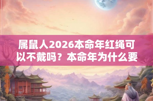 属鼠人2026本命年红绳可以不戴吗？本命年为什么要戴红绳？