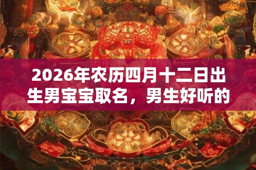 2026年农历四月十二日出生男宝宝取名,男生好听的名字推荐 2026年农历四月十二日出生男宝宝取名,男生好听的名字推荐