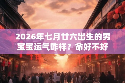 2026年七月廿六出生的男宝宝运气咋样？命好不好