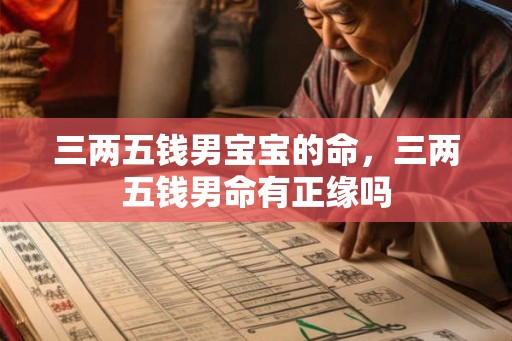 三两五钱男宝宝的命，三两五钱男命有正缘吗