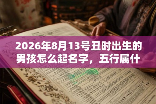 2026年8月13号丑时出生的男孩怎么起名字，五行属什么
