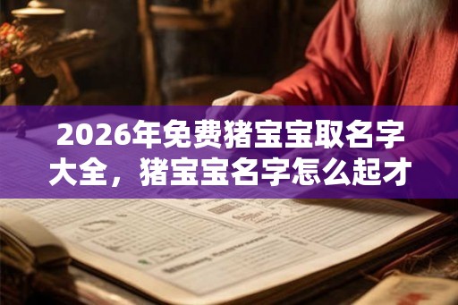 2026年免费猪宝宝取名字大全，猪宝宝名字怎么起才好听？