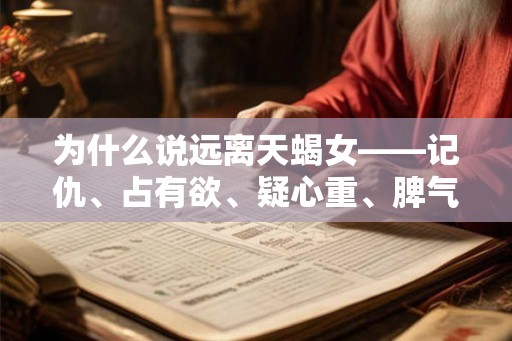 为什么说远离天蝎女——记仇、占有欲、疑心重、脾气不好