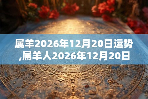 属羊2026年12月20日运势,属羊人2026年12月20日财运,生肖羊2026年12月20日运势 属羊2026年12月20日运势,属羊人2026年12月20日财运,生肖羊2026年12月20日运势