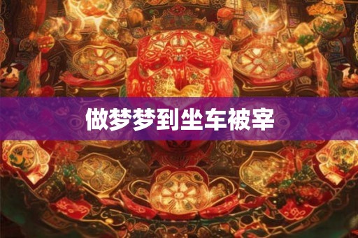 做梦梦到坐车被宰