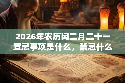 2026年农历闰二月二十一宜忌事项是什么，禁忌什么？