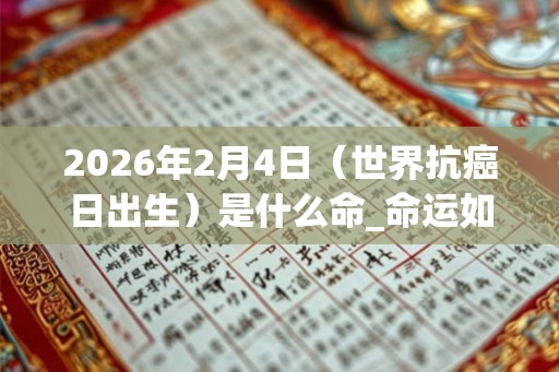 2026年2月4日(世界抗癌日出生)是什么命_命运如何 2026年2月4日(世界抗癌日出生)是什么命_命运如何