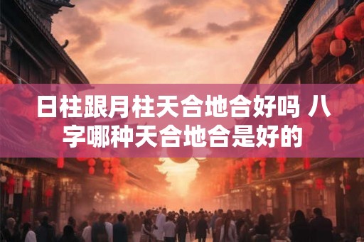 日柱跟月柱天合地合好吗 八字哪种天合地合是好的 日柱跟月柱天合地合好吗 八字哪种天合地合是好的