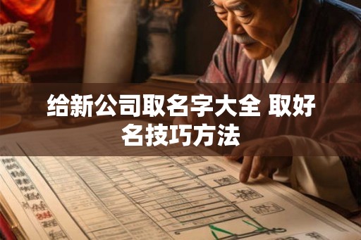 给新公司取名字大全 取好名技巧方法