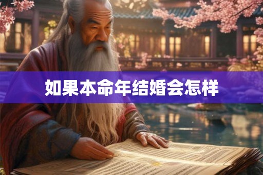 如果本命年结婚会怎样