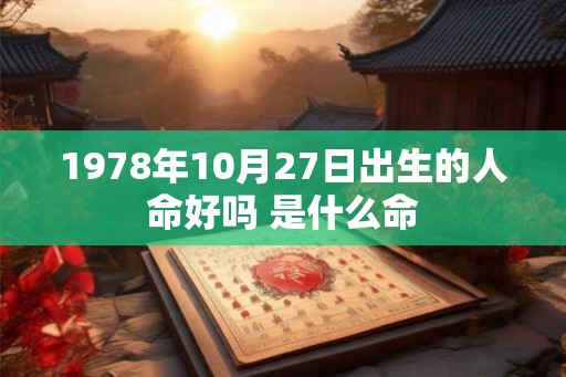 1978年10月27日出生的人命好吗 是什么命