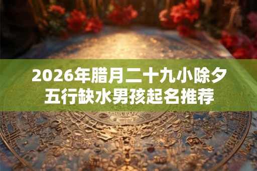 2026年腊月二十九小除夕五行缺水男孩起名推荐