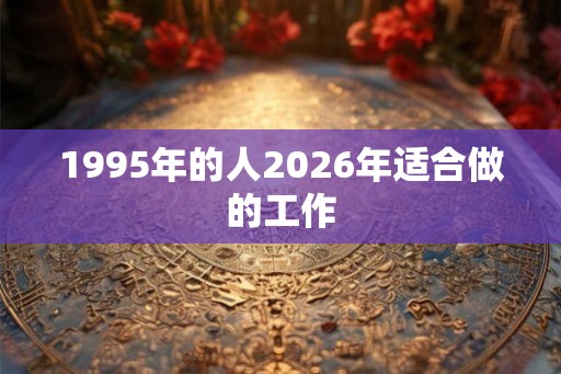 1995年的人2026年适合做的工作
