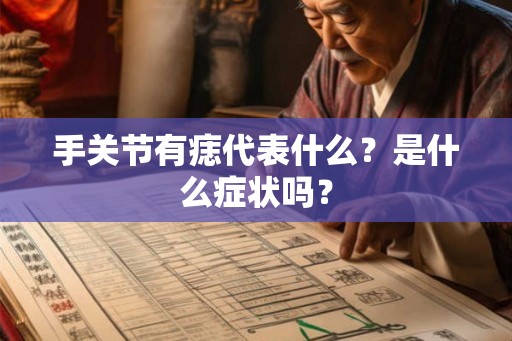 手关节有痣代表什么?是什么症状吗? 手关节有痣代表什么?是什么症状吗?