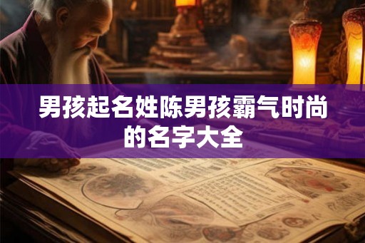 男孩起名姓陈男孩霸气时尚的名字大全 男孩起名姓陈男孩霸气时尚的名字大全