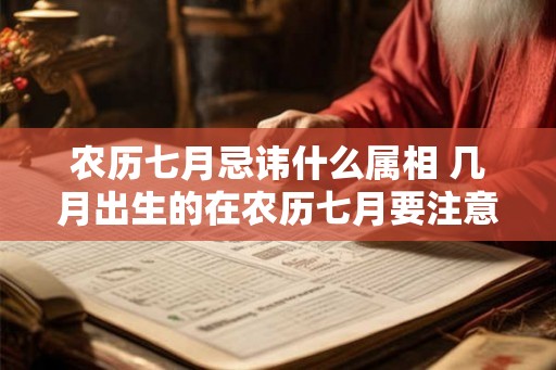 农历七月忌讳什么属相 几月出生的在农历七月要注意
