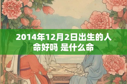 2014年12月2日出生的人命好吗 是什么命