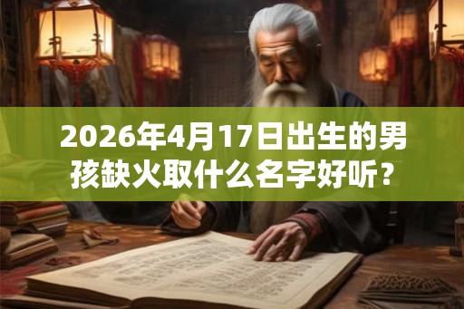 2026年4月17日出生的男孩缺火取什么名字好听？