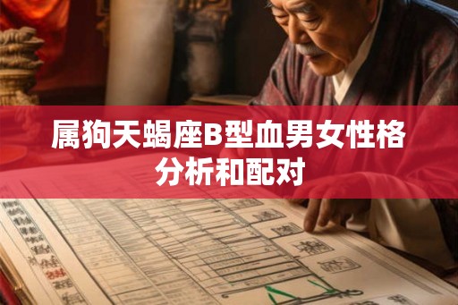 属狗天蝎座B型血男女性格分析和配对