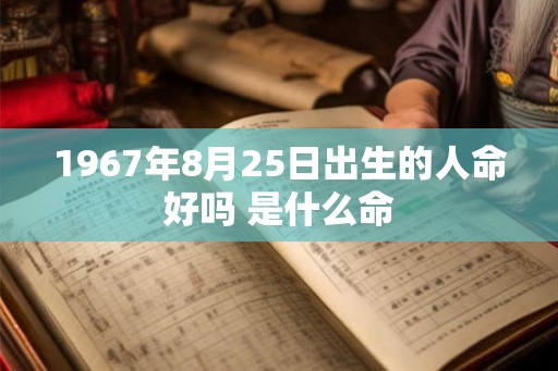 1967年8月25日出生的人命好吗 是什么命