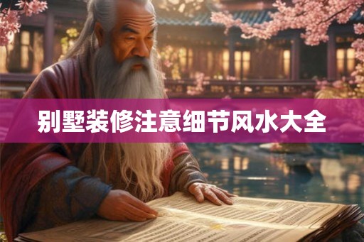 别墅装修注意细节风水大全 别墅装修注意细节风水大全