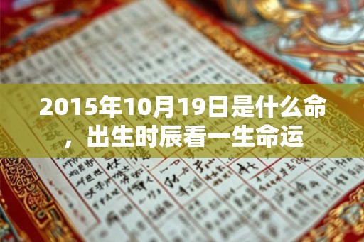 2015年10月19日是什么命，出生时辰看一生命运