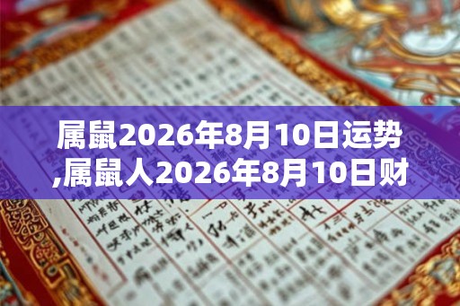 属鼠2026年8月10日运势,属鼠人2026年8月10日财运,生肖鼠2026年8月10日运势 属鼠2026年8月10日运势,属鼠人2026年8月10日财运,生肖鼠2026年8月10日运势