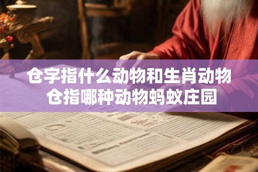 仓字指什么动物和生肖动物 仓指哪种动物蚂蚁庄园