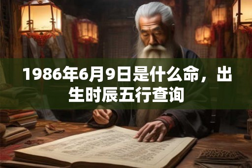 1986年6月9日是什么命，出生时辰五行查询
