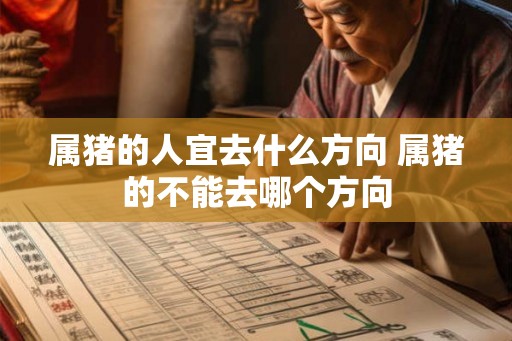属猪的人宜去什么方向 属猪的不能去哪个方向