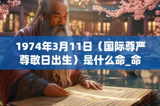 1974年3月11日（国际尊严尊敬日出生）是什么命_命运如何