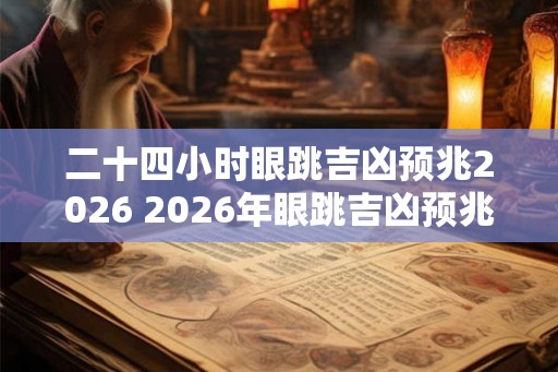 二十四小时眼跳吉凶预兆2026 2026年眼跳吉凶预兆如何