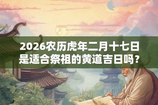2026农历虎年二月十七日是适合祭祖的黄道吉日吗? 2026农历虎年二月十七日是适合祭祖的黄道吉日吗?