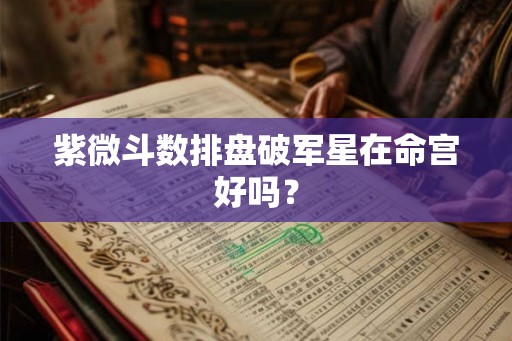 紫微斗数排盘破军星在命宫好吗? 紫微斗数排盘破军星在命宫好吗?