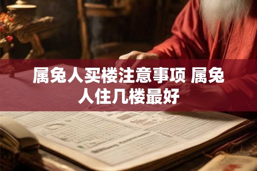 属兔人买楼注意事项 属兔人住几楼最好