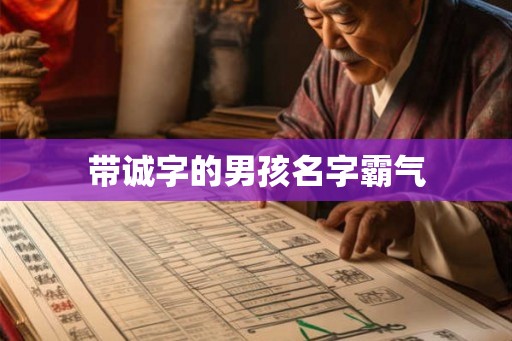 带诚字的男孩名字霸气