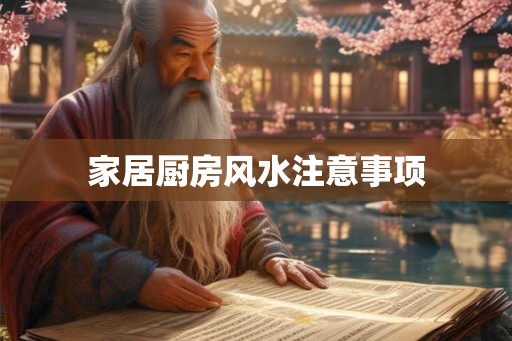 家居厨房风水注意事项