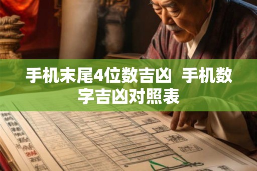 手机末尾4位数吉凶 手机数字吉凶对照表 手机末尾4位数吉凶 手机数字吉凶对照表