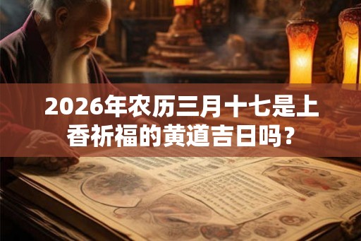 2026年农历三月十七是上香祈福的黄道吉日吗？