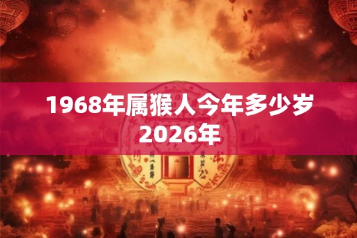 1968年属猴人今年多少岁2026年