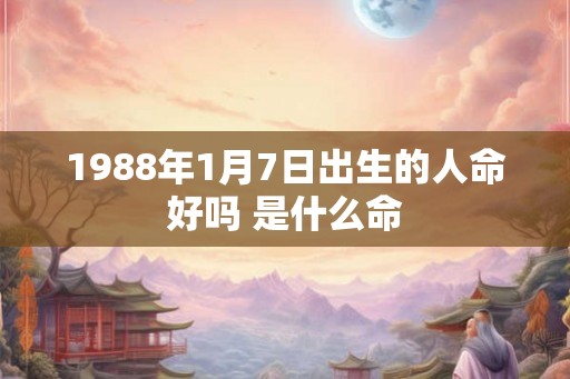 1988年1月7日出生的人命好吗 是什么命 1988年1月7日出生的人命好吗 是什么命