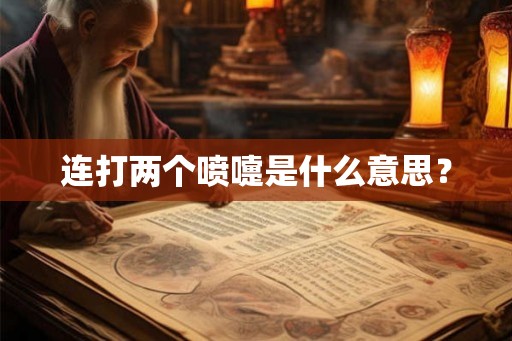 连打两个喷嚏是什么意思？